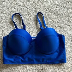 Blue underwire bikini top size 1xl